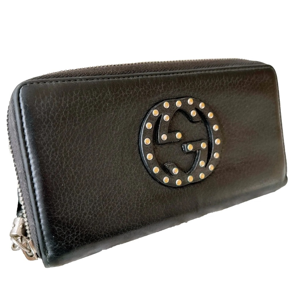 GUC Auth Gucci Soho Interlocking GG Zip Long Wallet Tassel Limited